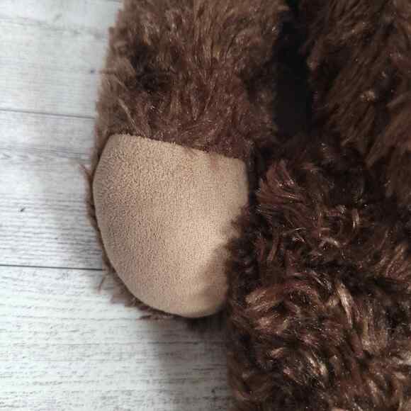 SKM Enterprises Bear W/ Pink Bow 18" Brown Furry Soft - Picture 6 of 10